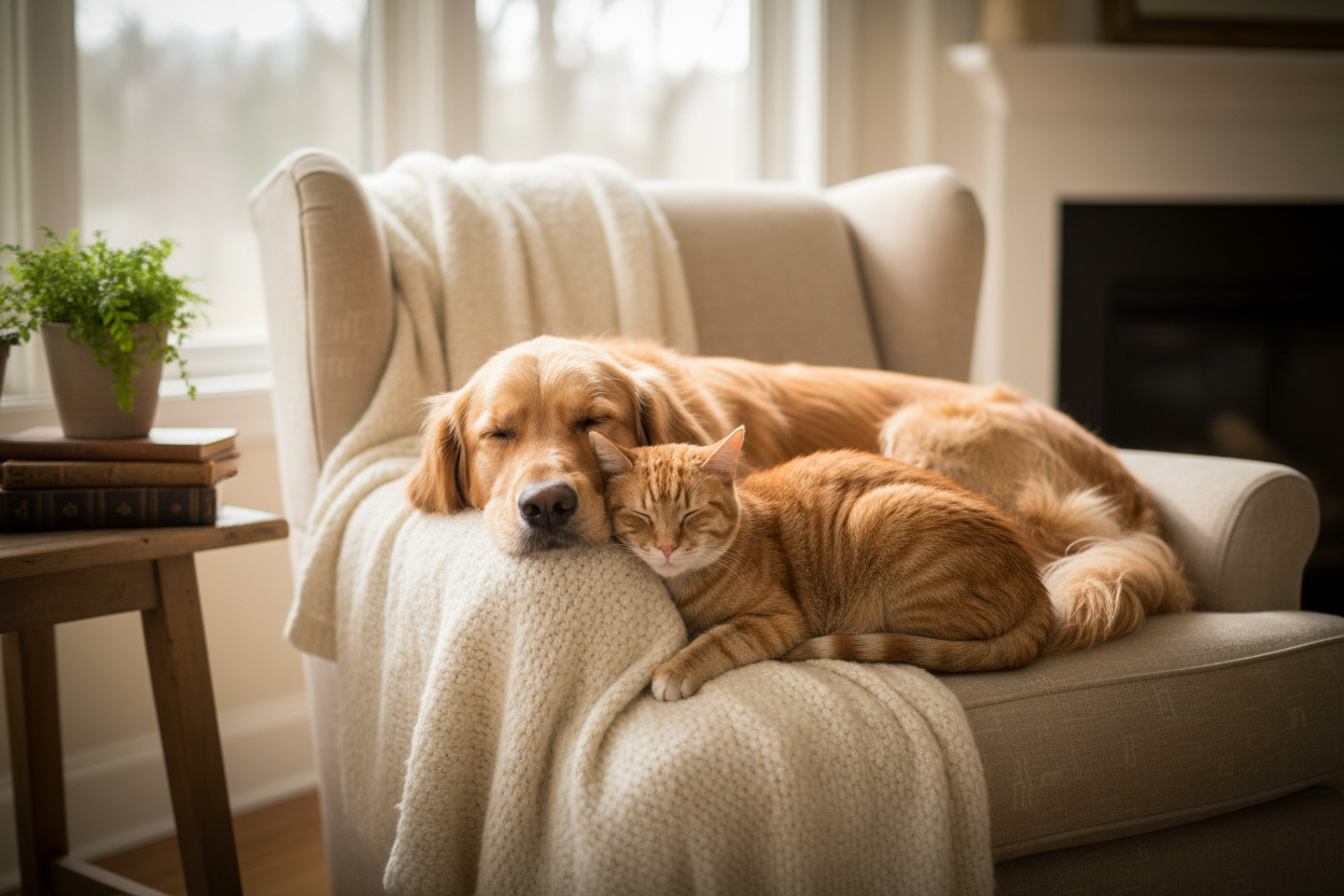 Premium Dog and Cat Lifestyle Photo